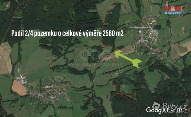 Prodej zemědělského pozemku, 2560m<sup>2</sup>, Doubravy