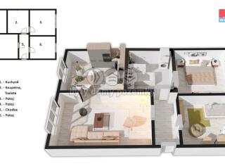 Družstevní byt 3+1 na prodej, 56m²