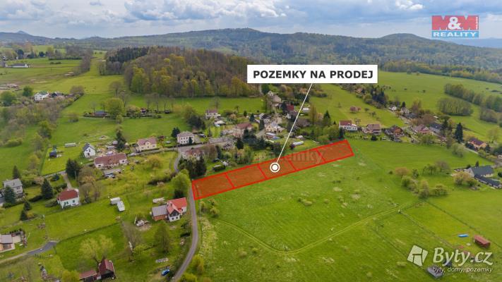 Prodej stavebního pozemku, 4263m<sup>2</sup>, Nový Oldřichov, Česká Lípa