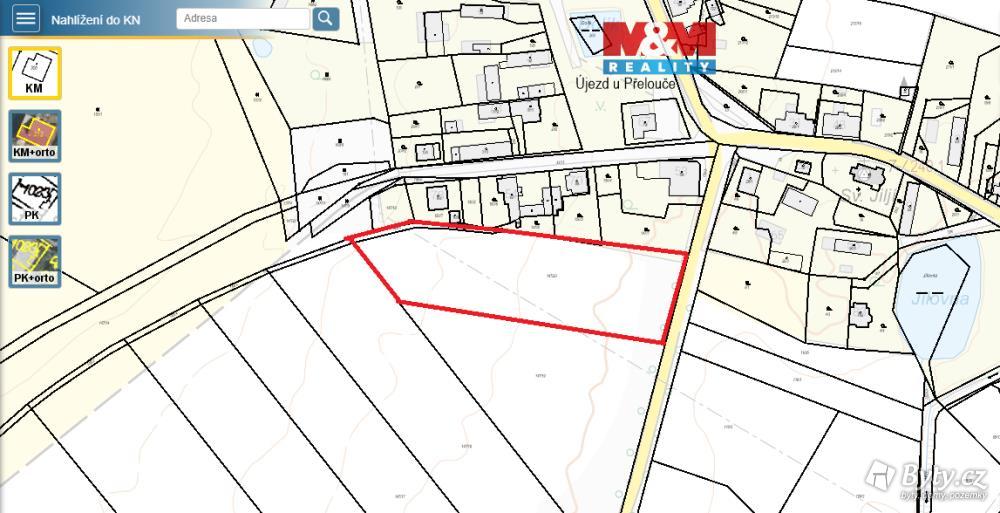 Prodej pozemku 8659 m², Újezd u Přelouče