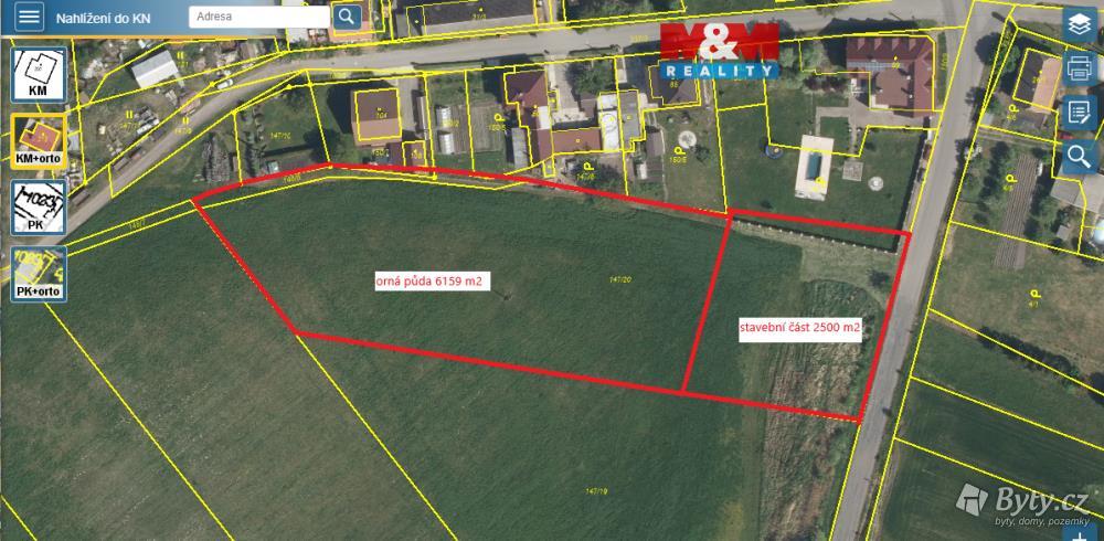 Prodej pozemku 2500 m², Újezd u Přelouče