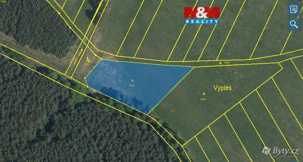 Prodej pozemku 2187 m², Kolesa · Kladruby nad Labem