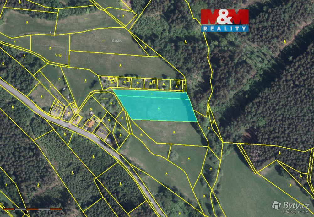 Prodej pozemku 5804 m², V Ráji · Horní Kostelec · Červený Kostelec