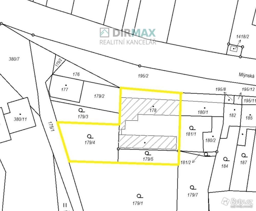 Prodej pozemku 1210 m², Mlýnská · Malesice · Plzeň