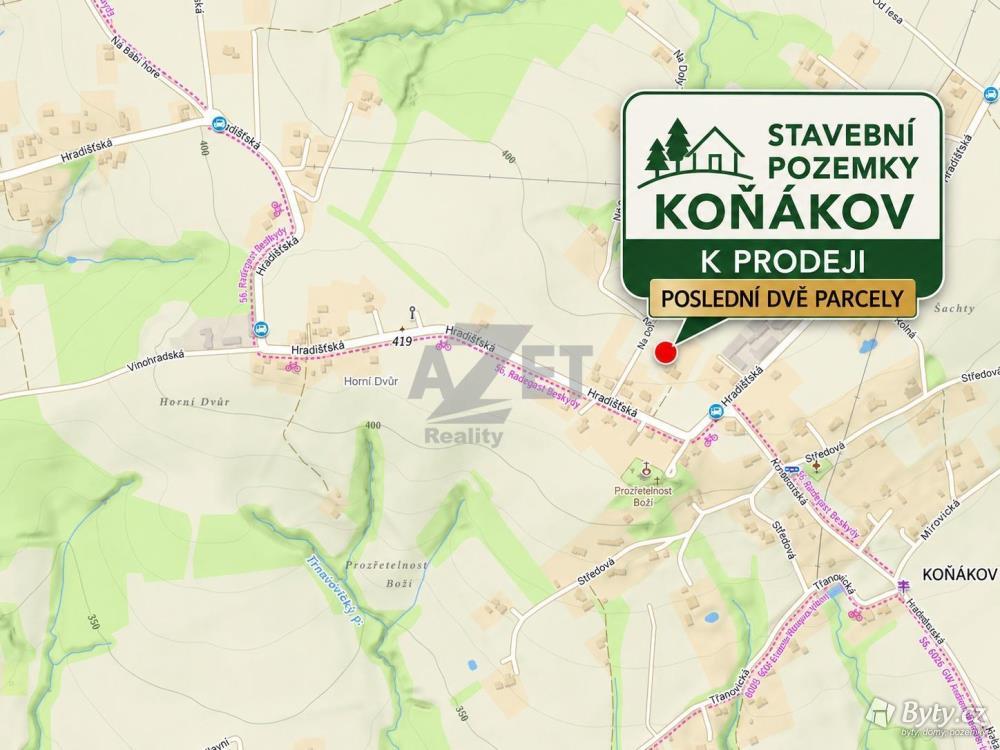 Prodej pozemku 1044 m², Koňákov · Český Těšín