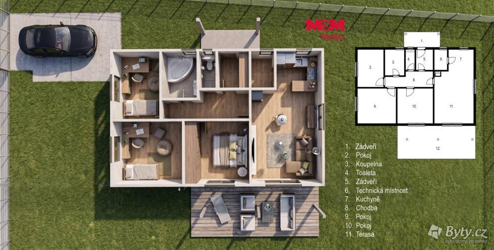 Prodej pozemku 618 m², Dvory u Nymburka · Dvory